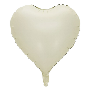 Balónek fóliový Srdce (1 ks) - krémová