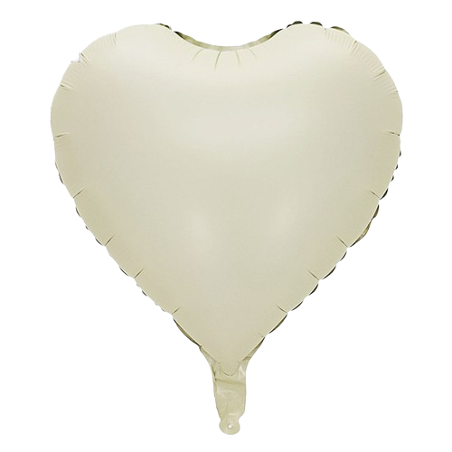 Balónek fóliový Srdce (1 ks) - krémová