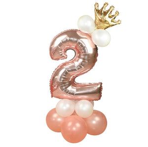 Sada balónků 2. narozeniny (13 ks) - zlatá