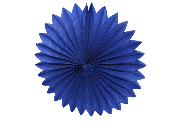 Papírová rozeta - modrá (1 ks)