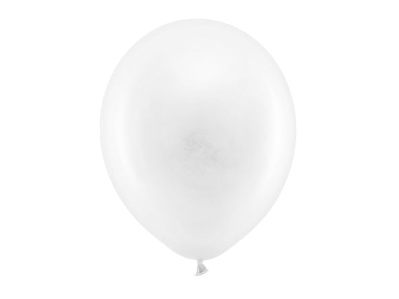 Jednobarevný set balónků bílý (5ks)