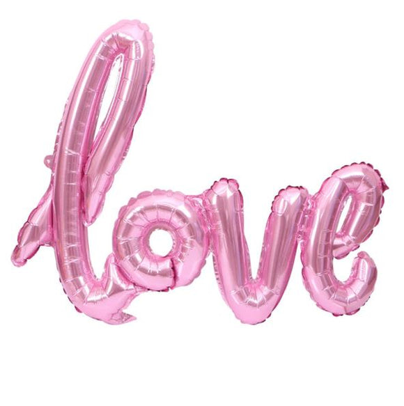 Fóliový balónek LOVE růžová 108 cm (1 ks)