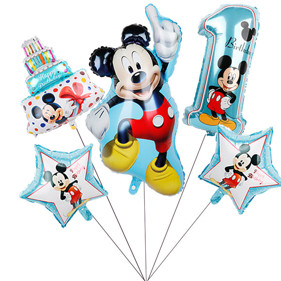 Set fóliových balónků Mickey Mouse (5 ks)