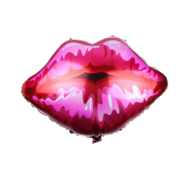 Balónek fóliový Kiss - polibek (1 ks)