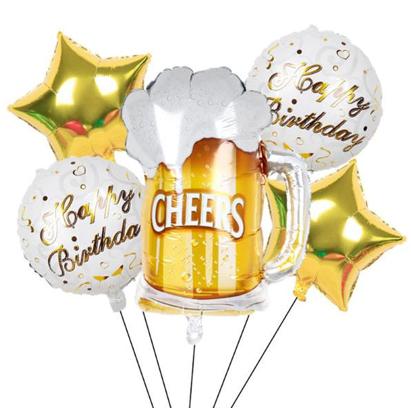 Balónkový set Cheers - pivo (6 ks)